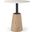 Maxwell 32 Inch Round White Marble Tabletop With Blonde Wood And Black Metal Accent Pedestal Bistro Table