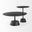 Maxwell Occasional Table Set In Dark Brown and Black