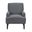 May Boucle Chair In Grey and Espresso