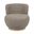Maya Occasional Boucle Fabric Swivel Chair In Gray