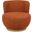 Maya Occasional Boucle Fabric Swivel Chair In Rust