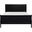 Mayville Burnished Black King Sleigh Bed