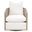 McGuire Boucle Swivel Club Chair In Snow and Natural Gray