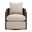Stitch and Hand McGuire Swivel Club Chair In Jute and Matte Brown