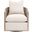 Stitch and Hand McGuire Swivel Club Chair In Linen and Natural Gray