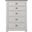Meadowbrook 5 Drawer Chest with Sand Top In Whitewash