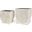 Medina Gold Antiquing Metal Planters Set of 2 In Off White