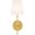 Mel 1 Light Brass And White Shade Wall Sconce LD6004W6BR