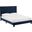 Melanie Midnight Blue King Tufted Button Upholstered Performance Velvet Platform Bed