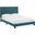 Melanie Teal Twin Tufted Button Upholstered Fabric Platform Bed