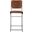 Melbourne 17 Inch Buffalo Leather and Iron Counter Chair In Brown