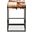 Melbourne 17 Inch Iron and Cowhide Leather Counter Stool In Brown