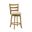 Melindra Swivel Counter Height Bar Stool In Amber Glow and White