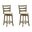 Melindra Swivel Counter Height Bar Stool Set of 2 In Putty Brown and White