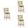 Melindra Swivel Counter Height Bar Stool Set of 3 In Amber Glow and White