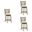 Melindra Swivel Counter Height Bar Stool Set of 3 In Putty Brown and White
