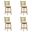 Melindra Swivel Counter Height Bar Stool Set of 4 In Amber Glow and White