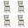 Melindra Swivel Counter Height Bar Stool Set of 4 In Putty Brown and White