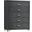 Melody 5-drawer Upholstered Chest Grey
