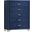 Melody 5-drawer Upholstered Chest Pacific Blue