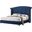 Melody Eastern King Wingback Upholstered Bed Pacific Blue