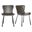 Melody Side Chair Set of 2 In Charcoal Gray