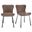 Melody Side Chair Set of 2 In Dark Brown