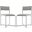 Menken Grey/Chrome Chrome Side Chair Set of 2