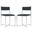 Menken Navy/Chrome Chrome Side Chair Set of 2