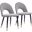 Menlo Dining Chair Set of 2 In Gray