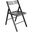 Menno Modern Acrylic Folding Chair In Black Frame with Trans Black Seat