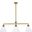 Mera 3 Lights Brass Pendant