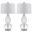 Mercurio Clear 28.5 Inch Double Gourd Lamp Set of 2 LIT4155B