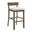 Merie Bar Height Bar Stool In Putty Brown and White