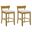 Merie Counter Height Bar Stool Set of 2 In Amber Glow and White