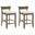 Merie Counter Height Bar Stool Set of 2 In Putty Brown and White