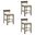 Merie Counter Height Bar Stool Set of 3 In Putty Brown and White