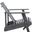Merlin Ash Gray Adirondack Chair With Retractable Footrest