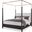 Metal Canopy King Poster Bed In Mocha