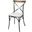 Metal Crossback Chair Set of 2 With White Seat Cushion