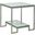 Metal Designs Bonaire Square End Table In Silver Leaf