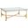 Metal Designs Bruno Rectangular Cocktail Table In Gold