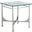Metal Designs Bruno Square End Table In Argento