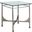 Metal Designs Bruno Square End Table In Silver Leaf
