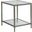 Metal Designs Claret Rectangular End Table In Silver Leaf
