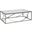Metal Designs Ellipse Rectangular Cocktail Table In Argento