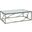 Metal Designs Ellipse Rectangular Cocktail Table In Silver Leaf