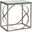 Metal Designs Ellipse Rectangular End Table In Silver Leaf