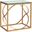 Metal Designs Ellipse Rectangular End Table In Gold