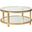Metal Designs Per Se Round Cocktail Table In Gold